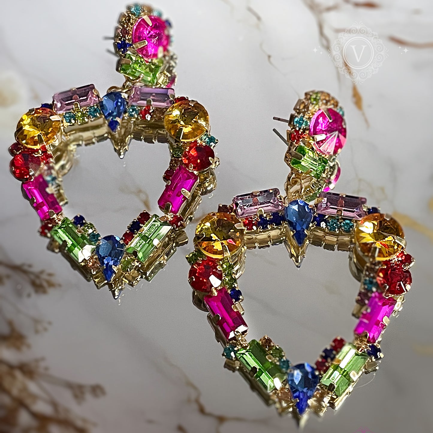 Spectrum Dazzle Earrings, Summer Crystals Radiance.