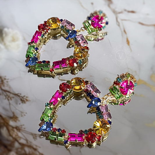 Spectrum Dazzle Earrings, Summer Crystals Radiance.